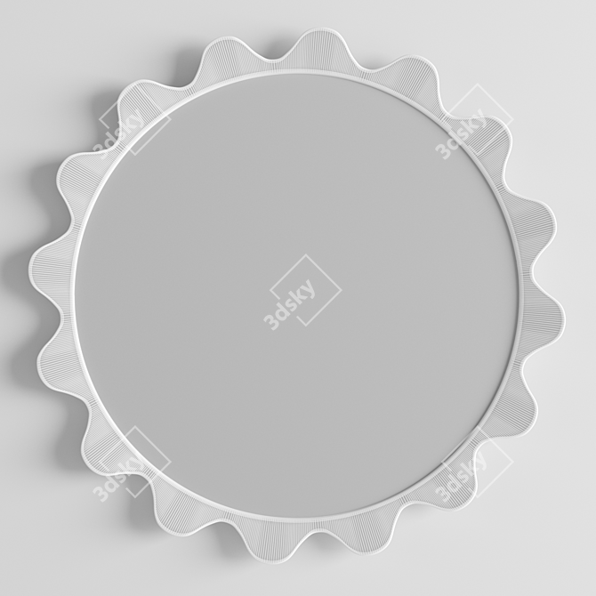 Modern Wave Mirror by West Elm 3D model image 3
