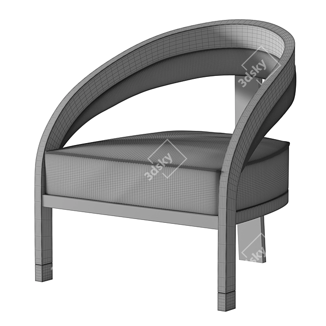 Archive AMER Armchair 3D Model 3D model image 2