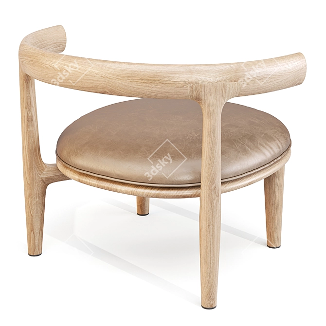 Baxter Himba Mini Armchair 3D model image 4