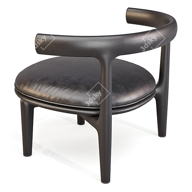 Baxter Himba Mini Armchair 3D model image 5