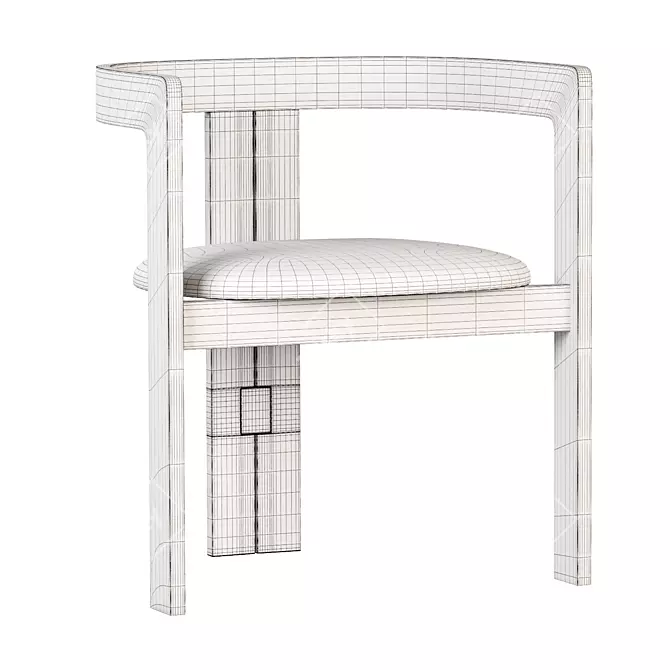 Modern Elegance: Tacchini Pigreco Chair 3D model image 3