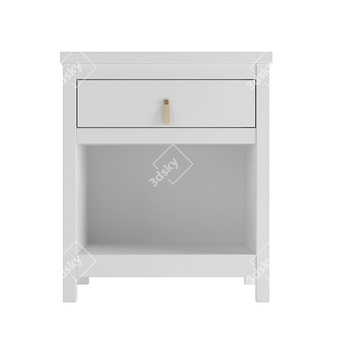 Wood by Ellipsefurniture Nightstand White 3D model image 2