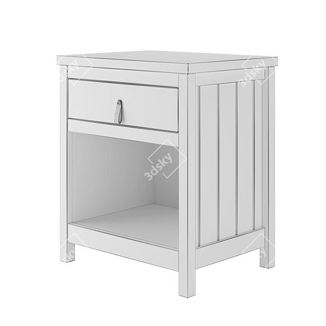 Wood by Ellipsefurniture Nightstand White 3D model image 3