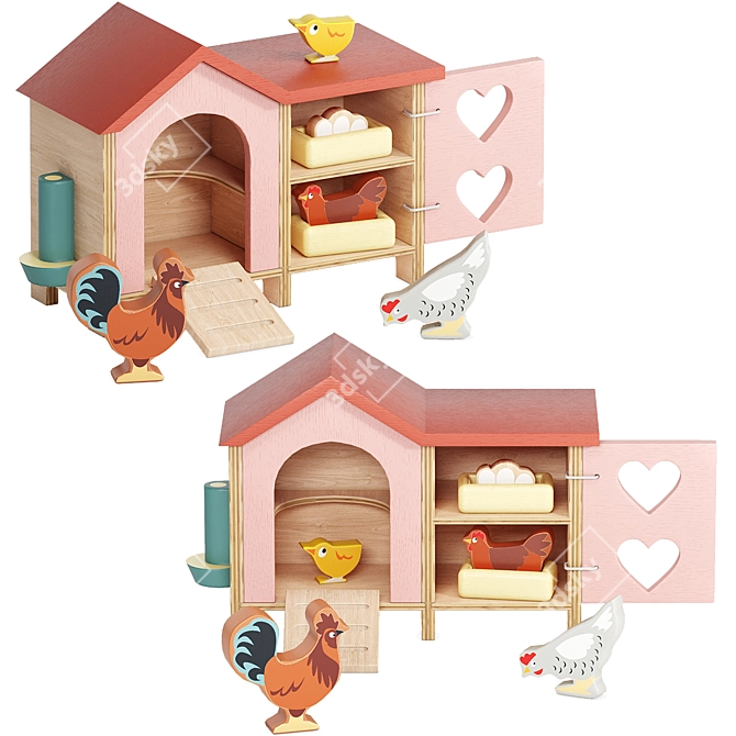 Adorable Animal Toy Sets 3D model image 2