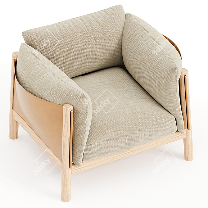 Luxury DePadova Yak Armchair 3D model image 1