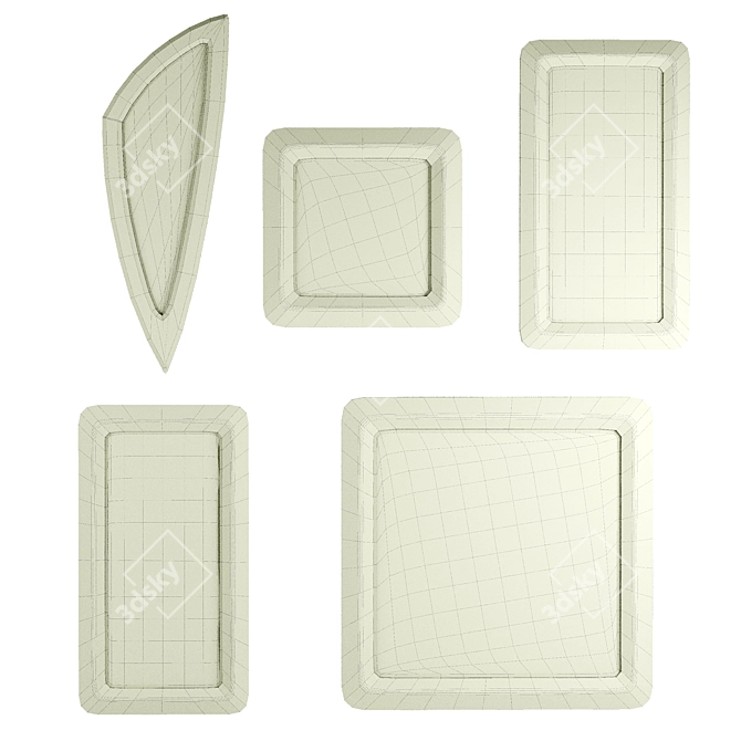 Elegant Camelot Glenn Mirror Set 3D model image 1