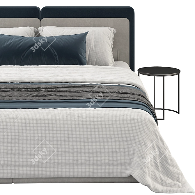 Luxury Tatlin Soft Bed Set 3D model image 1