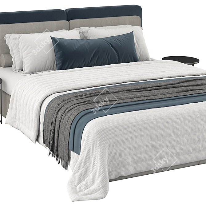 Luxury Tatlin Soft Bed Set 3D model image 2