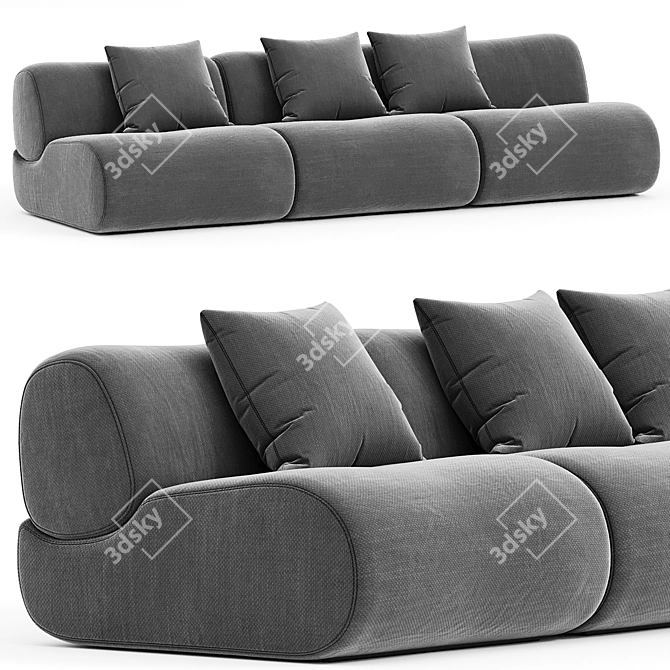Lemmy Modular Sofa: Sleek Design 3D model image 3