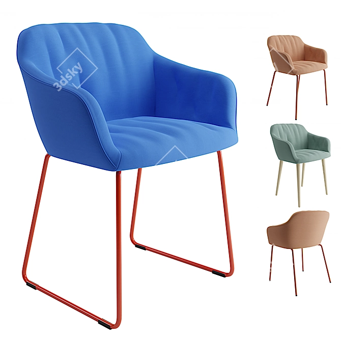 Sustainable Babila XL Armchair 3D model image 1