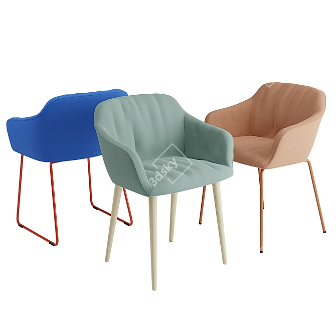 Sustainable Babila XL Armchair 3D model image 2