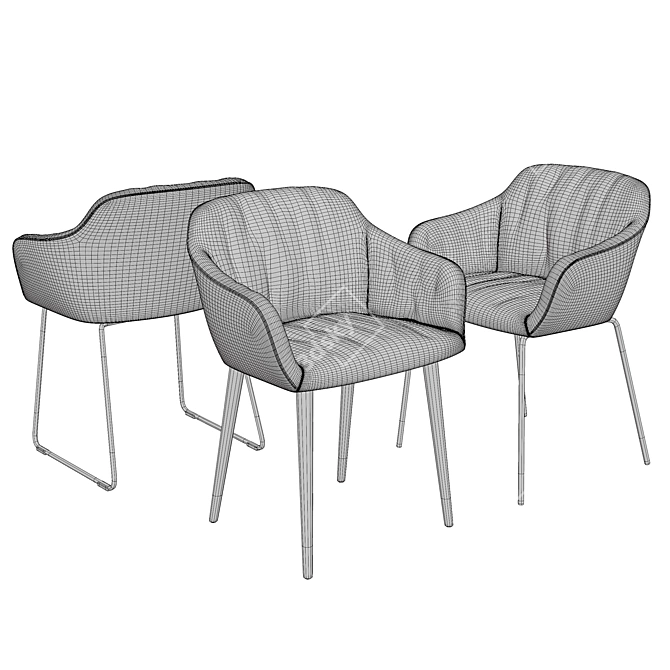 Sustainable Babila XL Armchair 3D model image 3