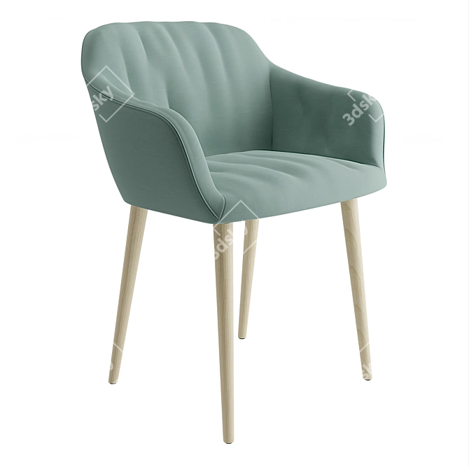 Sustainable Babila XL Armchair 3D model image 6