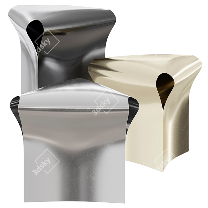 Martinelli Venezia Designer Stool 3D model image 3