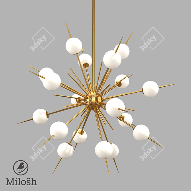Stylish Milosh Tendence Pendant Light 3D model image 2