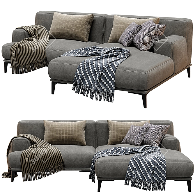  Modern Abisko Sectional Sofa 3D model image 1
