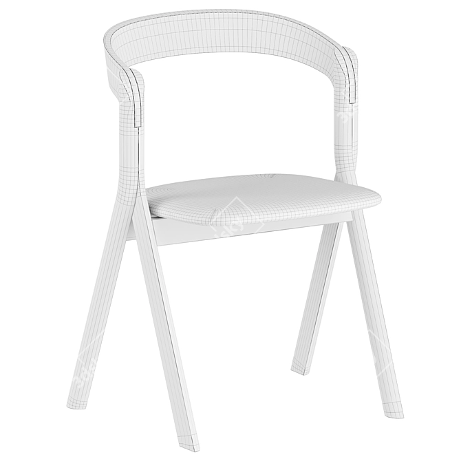 Stylish Miniforms Diverge Chair 3D model image 4