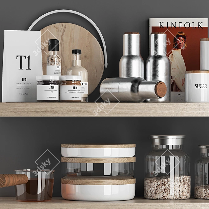 Multi-Format Kitchen Accessories Set 3D model image 1