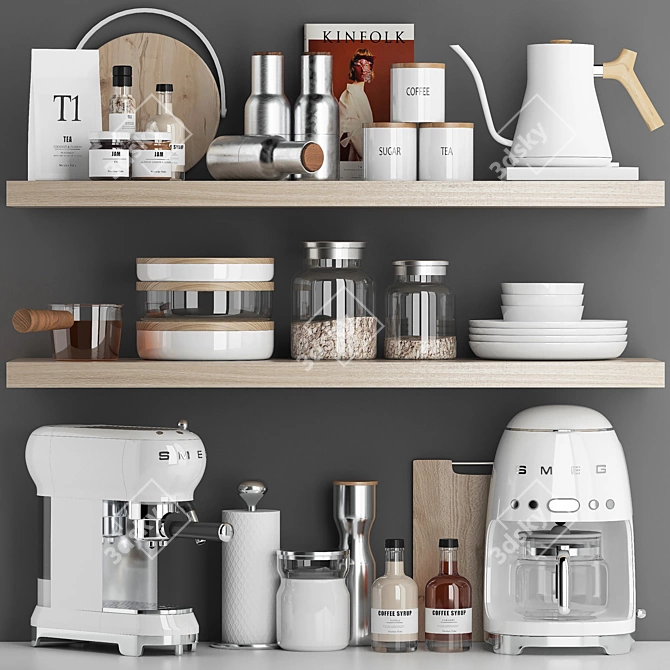 Multi-Format Kitchen Accessories Set 3D model image 5