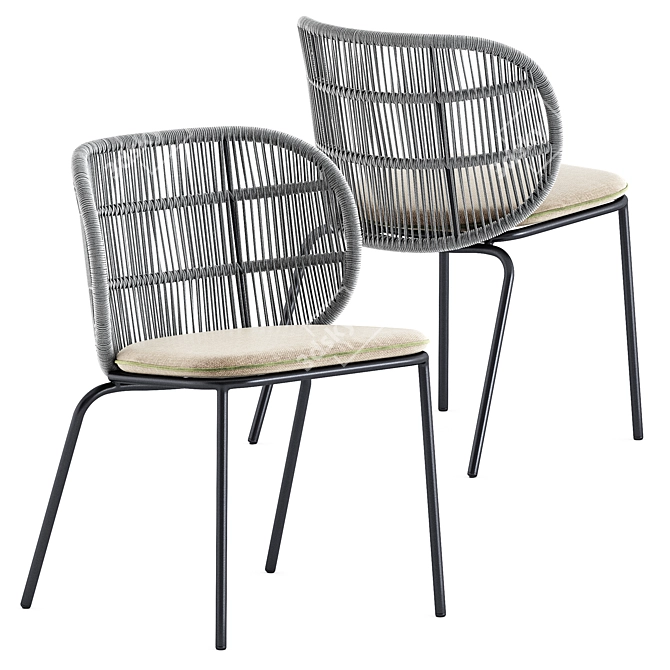 Stylish Kodo Dining Chair 3D model image 1