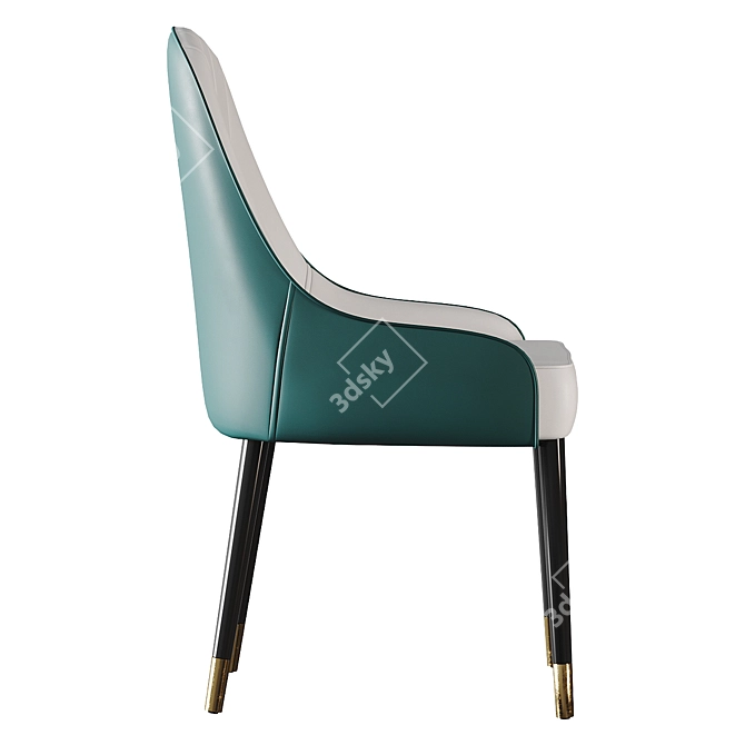 Elegant Faux Leather Dining Chair 3D model image 3