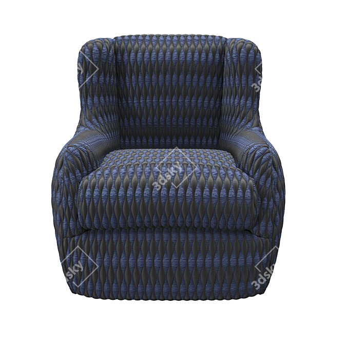 Luxe Teddy Chair 3D Model 3D model image 2