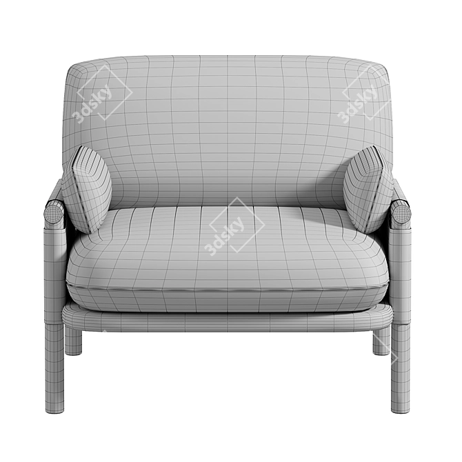 Sleek EJ 880 Armchair Design 3D model image 4