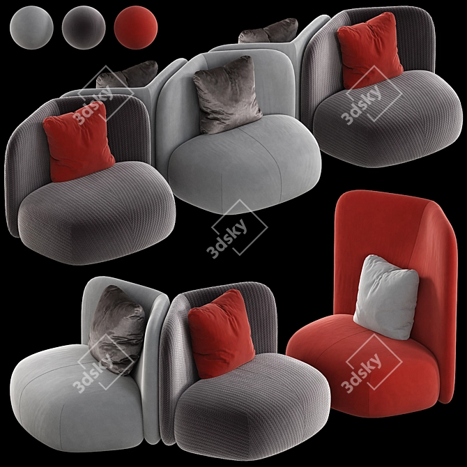 Miniforms Botera Armchair 2015 Model 3D model image 1