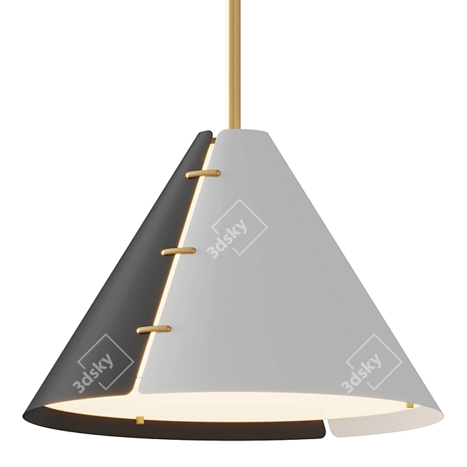 Elegant Penny Pendant Light 3D model image 2