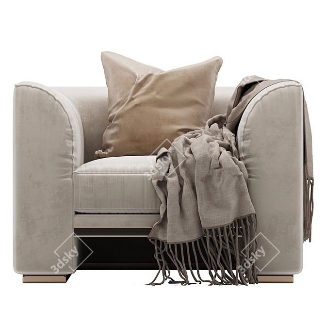 Luxury ZANABONI Masterpiece Armchair 3D model image 2