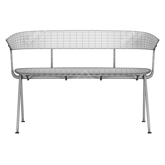 Modern Steel Bench by Magis 3D model image 6