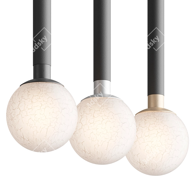 Haute Couture Crystal Ball Pendant 3D model image 1