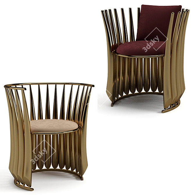 Luxury Visionnaire Outdoor Dining Set 3D model image 3