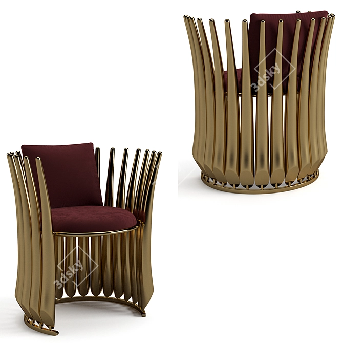 Luxury Visionnaire Outdoor Dining Set 3D model image 5