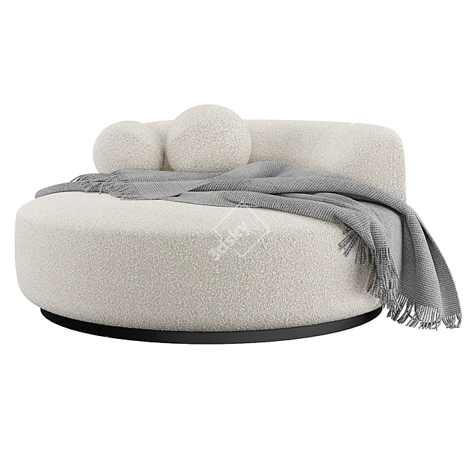 Eichholtz Björn Round Sofa & Cushions 3D model image 1