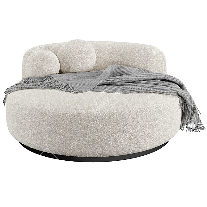 Eichholtz Björn Round Sofa & Cushions 3D model image 2