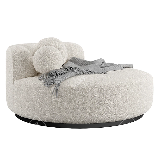 Eichholtz Björn Round Sofa & Cushions 3D model image 5