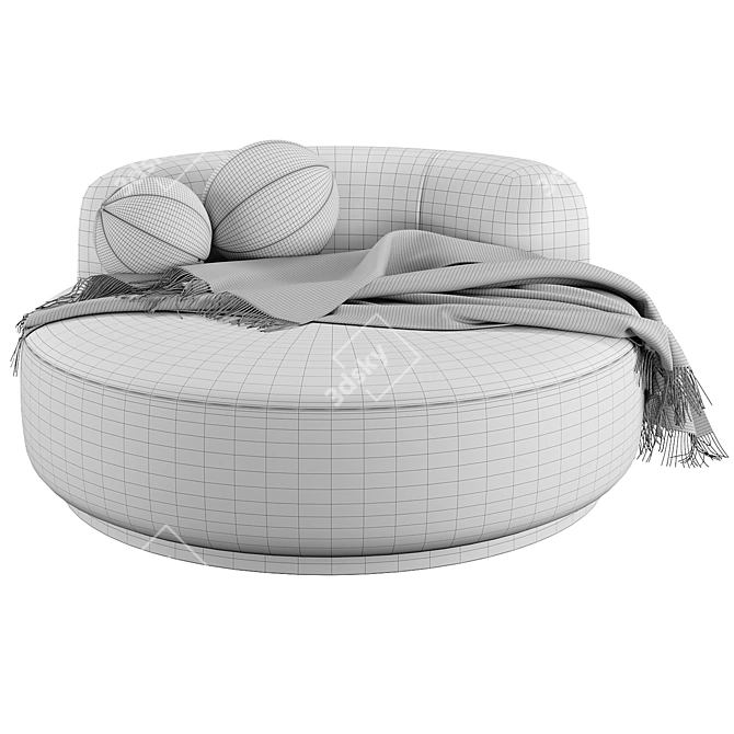 Eichholtz Björn Round Sofa & Cushions 3D model image 6