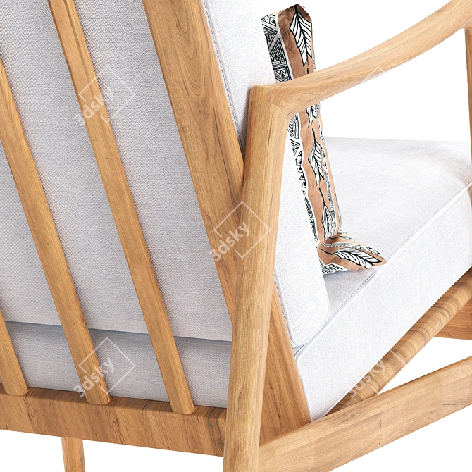 Retro Stefan Armchair Scandinavia 60s 3D model image 4