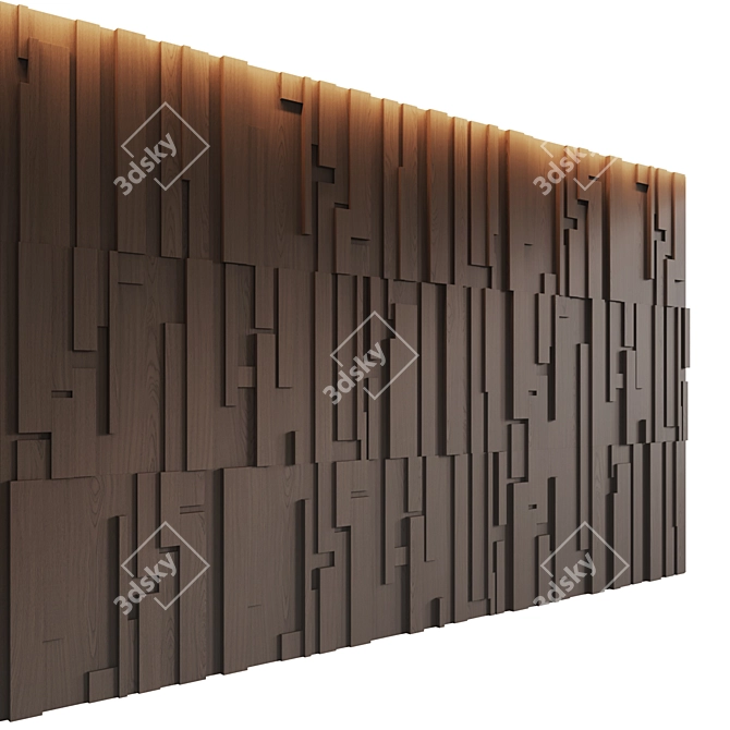 Modular Decorative Wall Panel by Emmemobili 3D model image 4