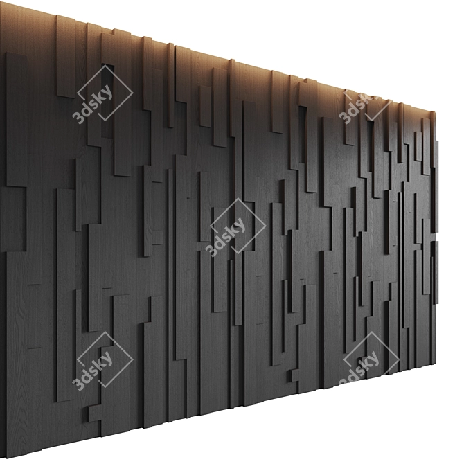 Modular Decorative Wall Panel by Emmemobili 3D model image 5