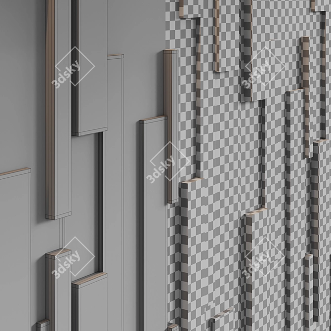 Modular Decorative Wall Panel by Emmemobili 3D model image 6