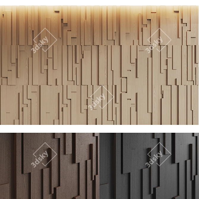 Modular Decorative Wall Panel by Emmemobili 3D model image 8