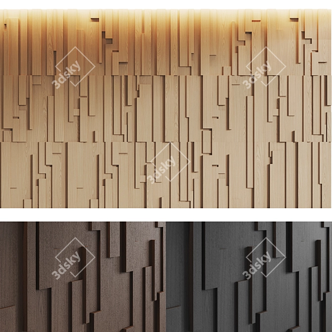 Modular Decorative Wall Panel by Emmemobili 3D model image 10