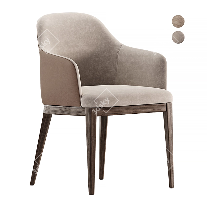 Marco Chair: Premium Upholstered Seating 3D model image 1