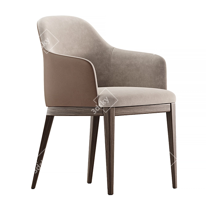 Marco Chair: Premium Upholstered Seating 3D model image 3