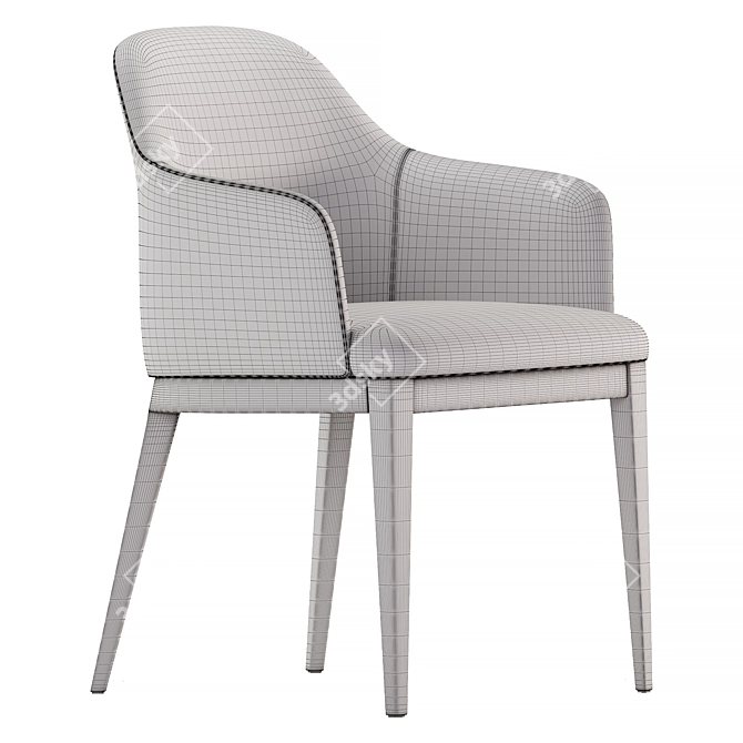 Marco Chair: Premium Upholstered Seating 3D model image 4