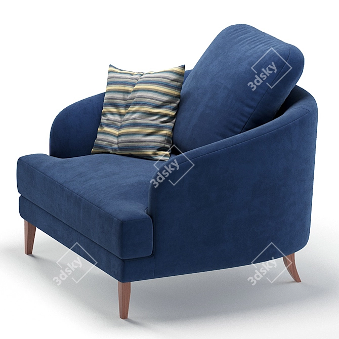 Modern Armchair MASCOT Trio Collection 3D model image 2
