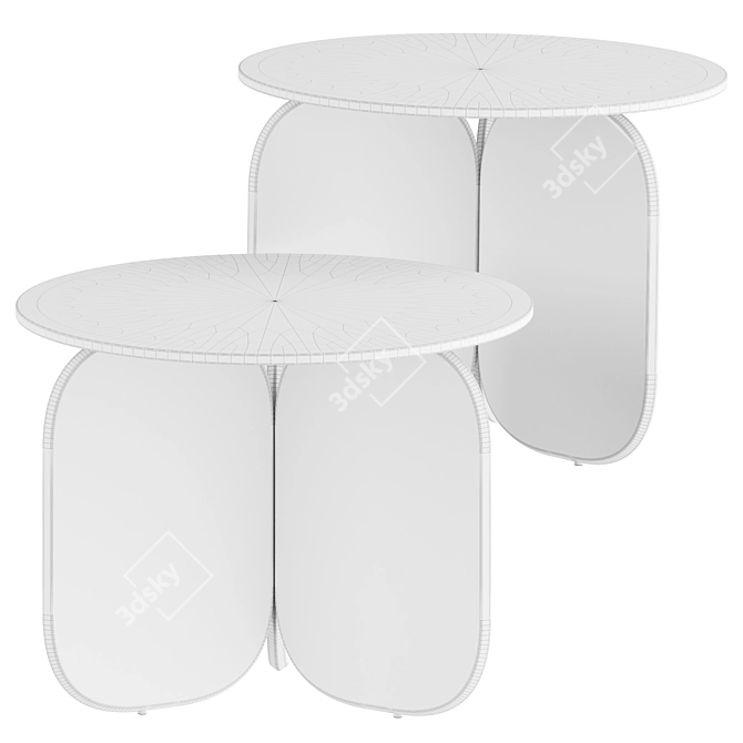  Glass Round Coffee Table "La Isla 3D model image 3