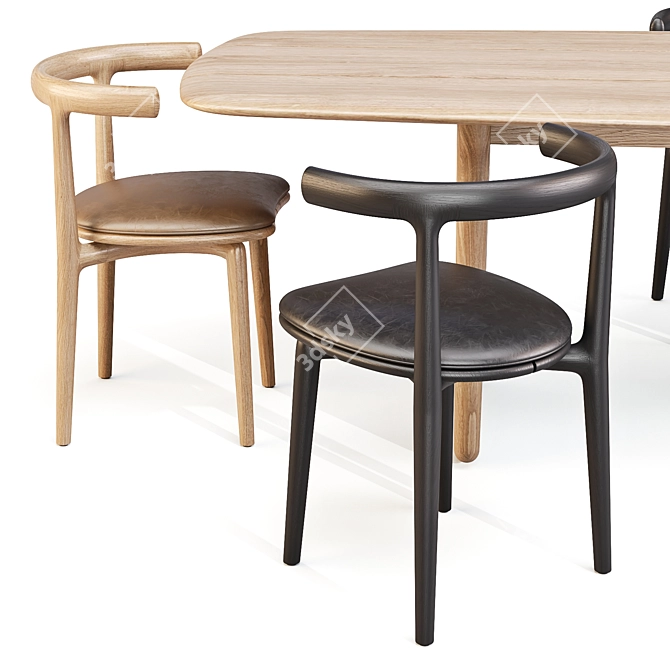 Baxter Dining Set: Nairobi & Himba 3D model image 3